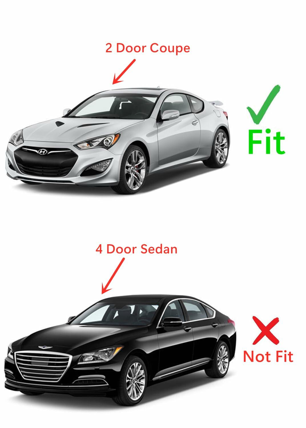 Rear Back Window Back Glass Compatible with Hyundai Genesis Coupe 2 Door Coupe 2010-2016 Models