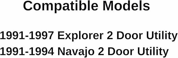 Passenger Right Side Door Window Door Glass Compatible with Ford Explorer 1991-1997 / Mazda Navajo 1991-1994 2 Door Models