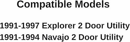 Passenger Right Side Door Window Door Glass Compatible with Ford Explorer 1991-1997 / Mazda Navajo 1991-1994 2 Door Models