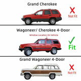 Privacy Driver Left Side Rear Door Window Door Glass Compatible with Jeep Cherokee 1984-2001 Wagoneer 1984-1990 4 Door Models