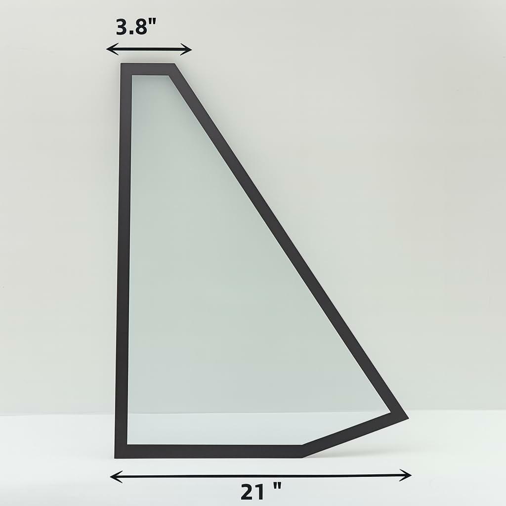 Tempered Passenger Right Side Outer Windshield Window Glass ( Top Lens 3.8 " , Bottom Lens 21" ) Compatible with Utilimaster Aeromaster 2000-2012 / Workhorse FasTrack Step Van 2006-2012 Models
