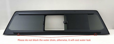 Tempered Rear Manual Slider Window Back Glass Compatible with Ram 1500 Pickup 2019-2024 Models (Not For 1500 Classic)