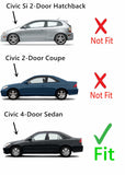 Driver Left Side Rear Door Window Door Glass Compatible with Honda Civic 4 Door Sedan 2001-2005 Models