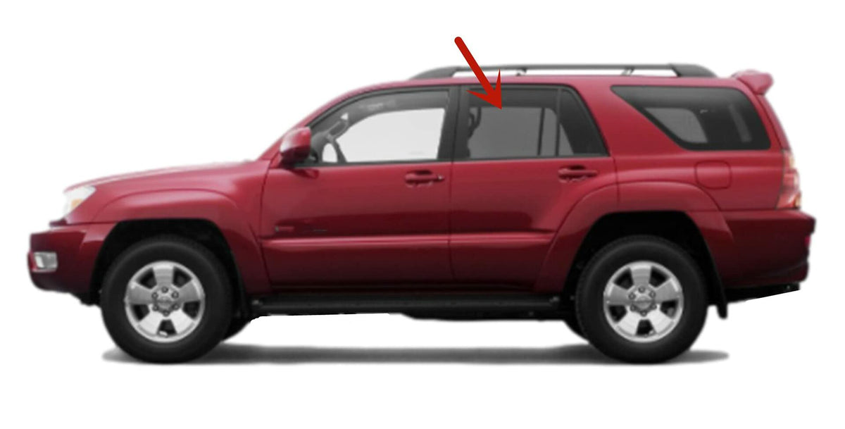 Driver Left Side Rear Door Window Door Glass Compatible with Toyota 4Runner 2003-2009 Models