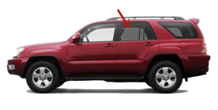 Driver Left Side Rear Door Window Door Glass Compatible with Toyota 4Runner 2003-2009 Models
