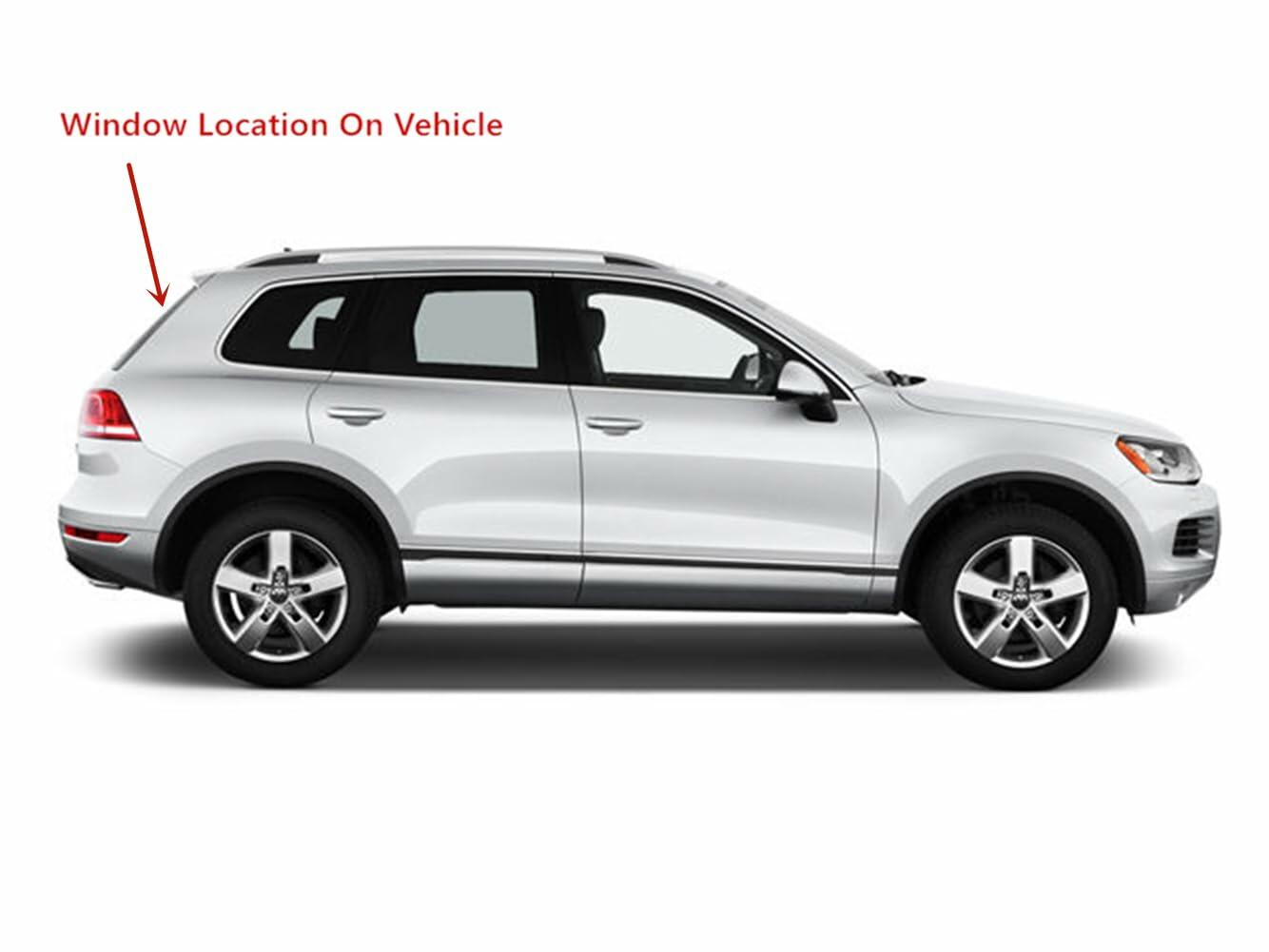 Back Window Back Glass Back Tailgate Heated Compatible with Volkswagen Touareg 2011-2017 Models