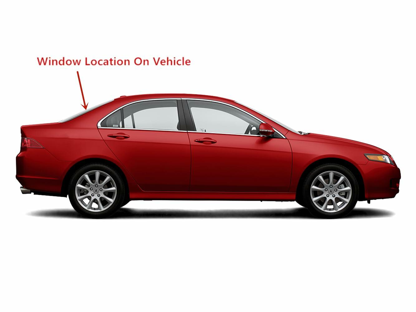 Heated Back Window Back Glass Compatible with Acura TSX 2004-2008 Models