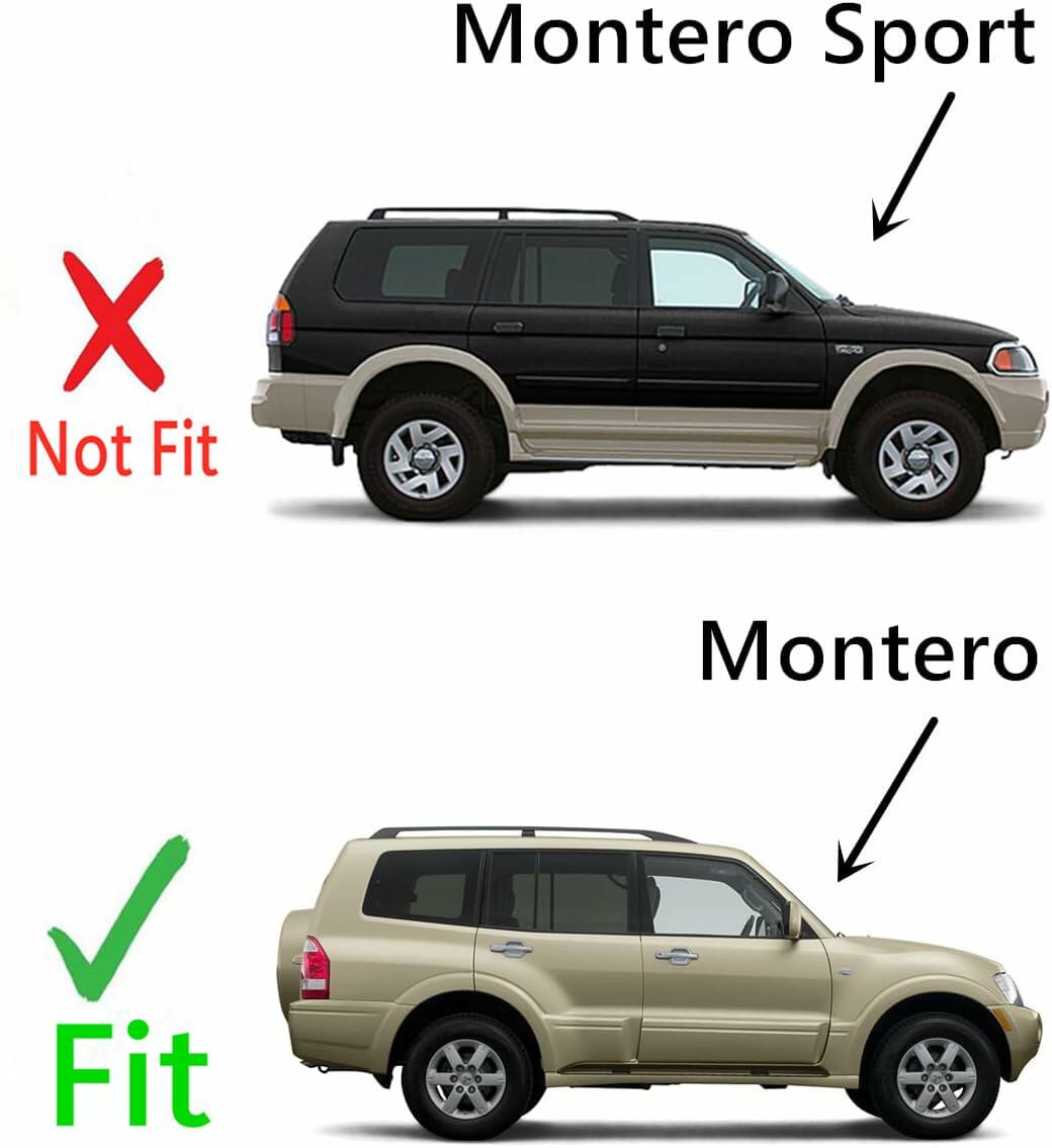 Passenger Right Side Front Door Window Door Glass Compatible with Mitsubishi Montero 2001-2006 Models