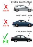 Passenger Right Side Rear Door Window Door Glass Compatible with Honda Civic 4 Door Sedan 2001-2005 Models