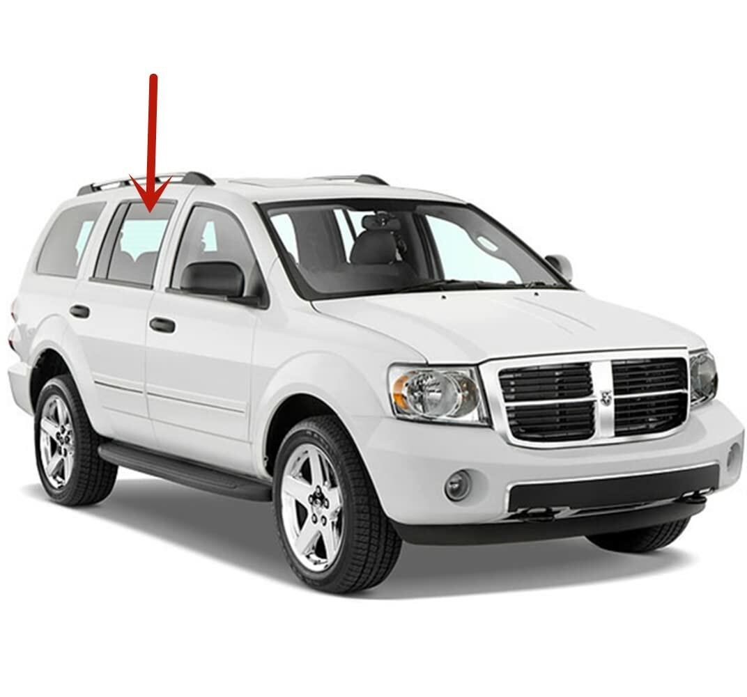 Passenger Right Side Rear Door Window Door Glass Compatible with Dodge Durango / Chrysler Aspen 2004-2009 Models