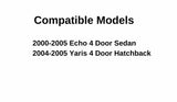 Driver Left Side Front Door Window Door Glass Compatible with Toyota Echo 4 Door Sedan 2000-2005 Models/Toyota Yaris 4 Door Hatchback 2004-2005 Models