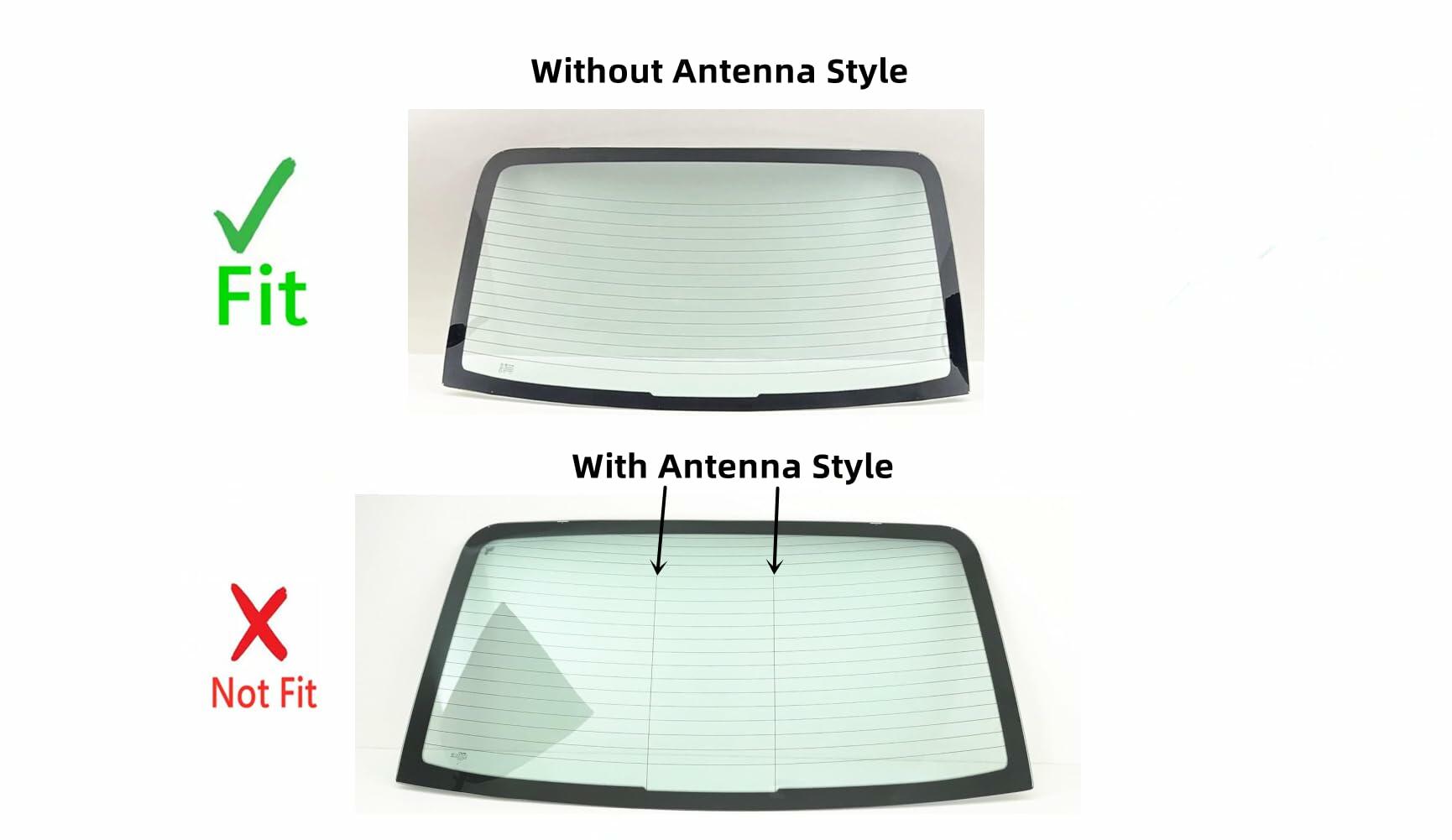 Heated Back Window Back Glass Compatible with Kia Spectra 2005-2009 / Spectra 2.0L 2004 4 Door Sedan Models