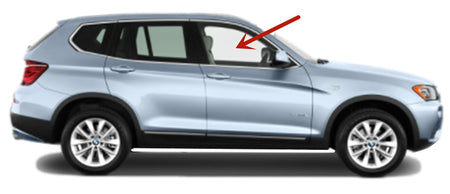 Passenger Right Side Front Door Window Door Glass Compatible with BMW X3 2011-2012 Models