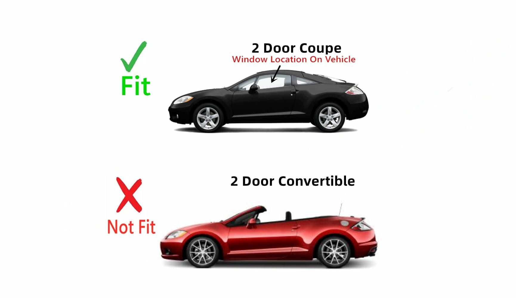 Driver Left Side Door Window Door Glass Compatible with Mitsubishi Eclipse 2 Door Coupe 2006-2012 Models