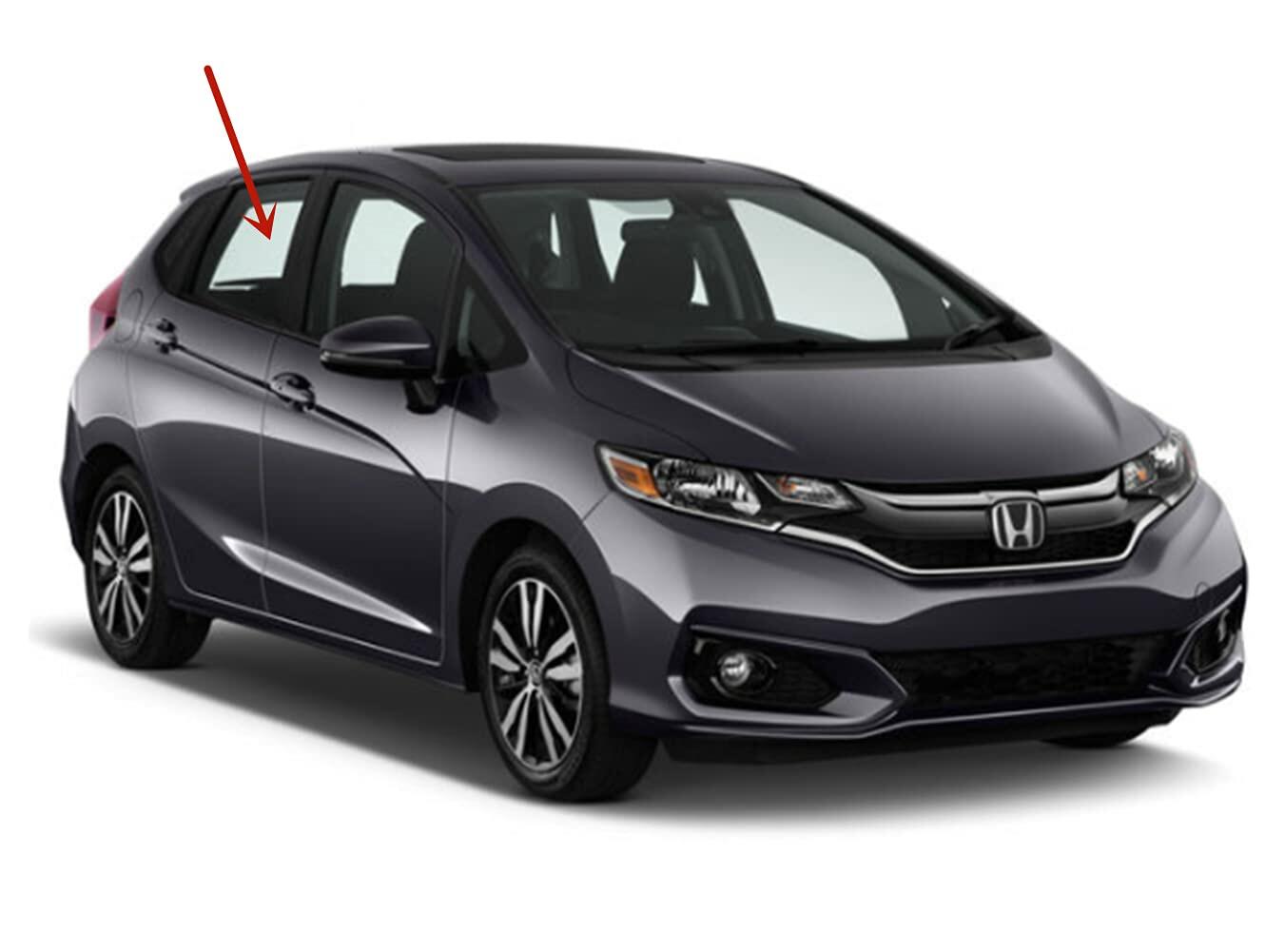 Passenger Right Side Rear Door Window Door Glass Compatible with Honda Fit 4 Door Hatchback 2015-2020 Models
