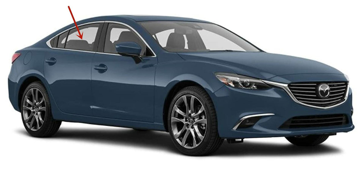 Passenger Right Side Rear Door Window Door Glass Compatible with Mazda 6 2014-2021 Models