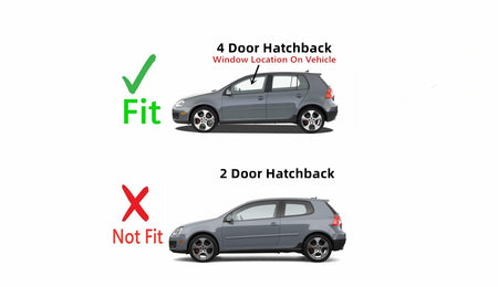 Driver Left Side Front Door Window Door Glass Compatible with Volkswagen Rabbit 2006-2009 / GTI 2007-2009 4 Door Hatchback Models
