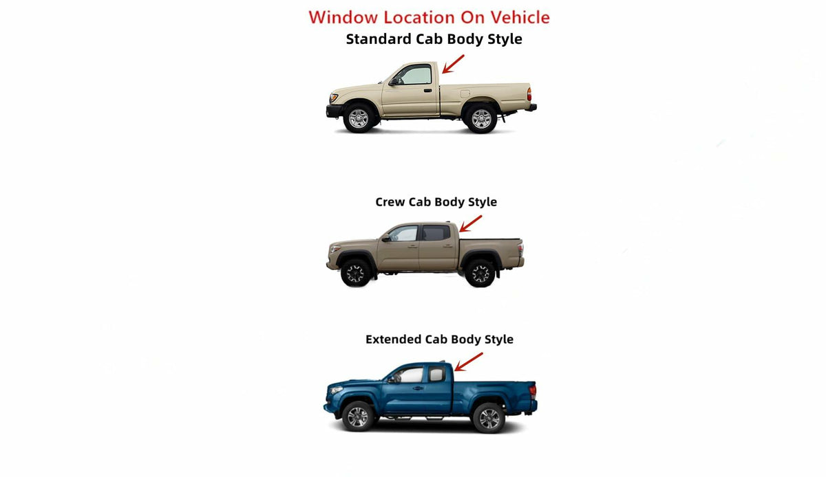 OEM Back Window Back Glass Manual Back Slider Compatible with Toyota Tacoma Pickup 2005-2023 Models