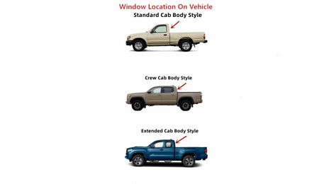 OEM Back Window Back Glass Manual Back Slider Compatible with Toyota Tacoma Pickup 2005-2023 Models