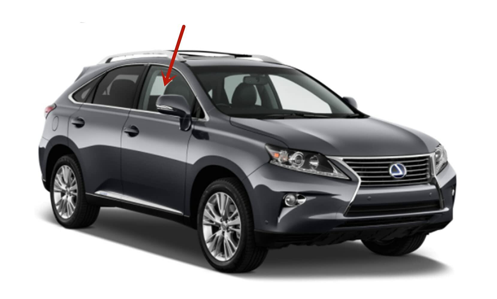 Passenger Right Side Front Door Window Door Glass Compatible with Lexus RX350 / RX450 2010-2015 Models