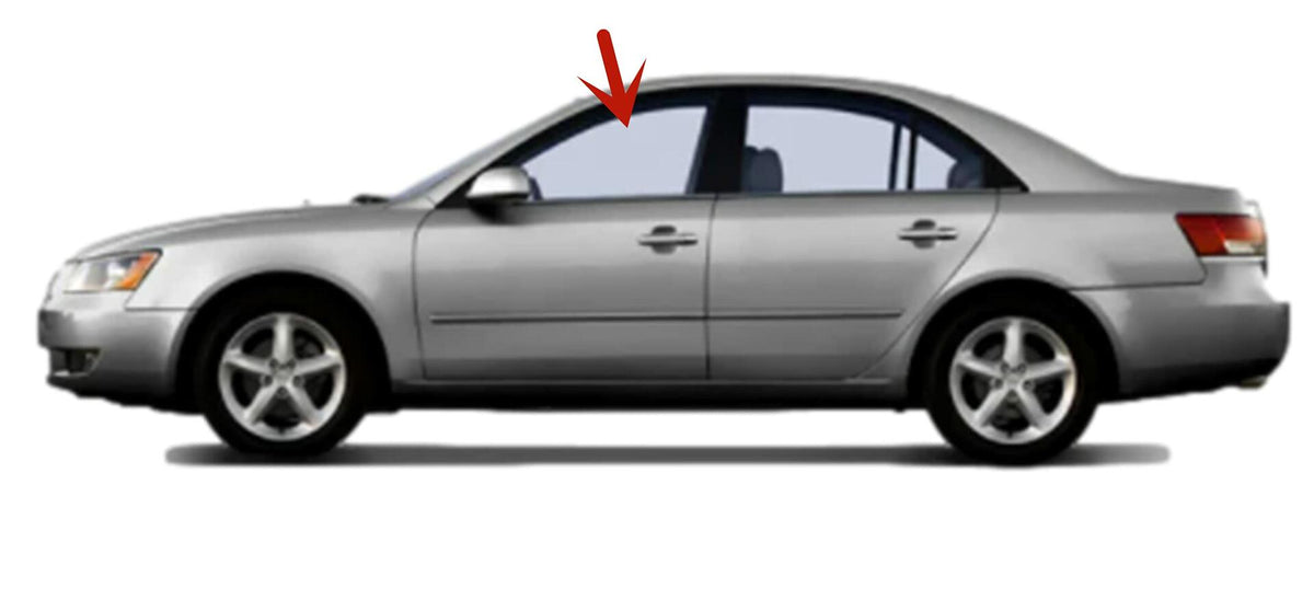 Driver Left Side Front Door Window Door Glass Compatible with Hyundai Sonata 4 Door Sedan 2006-2010 Models