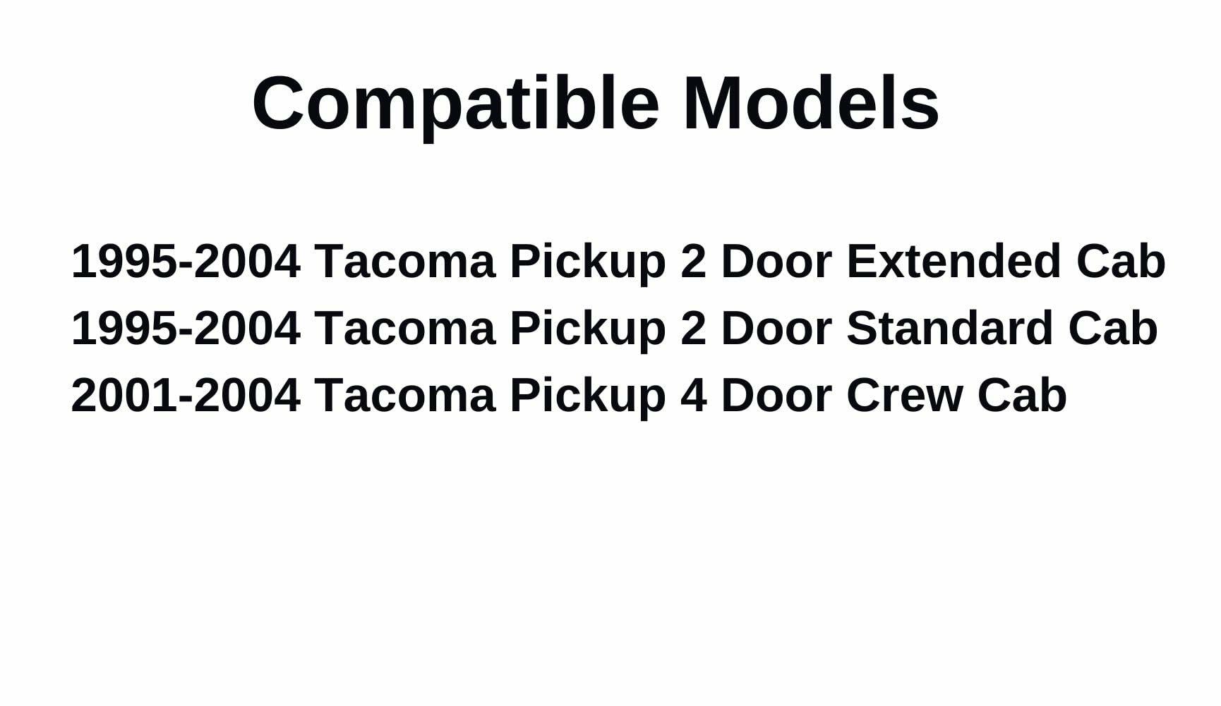 Driver Left Side Front Door Window Door Glass Compatible with Toyota Tacoma 1995-2004 Models