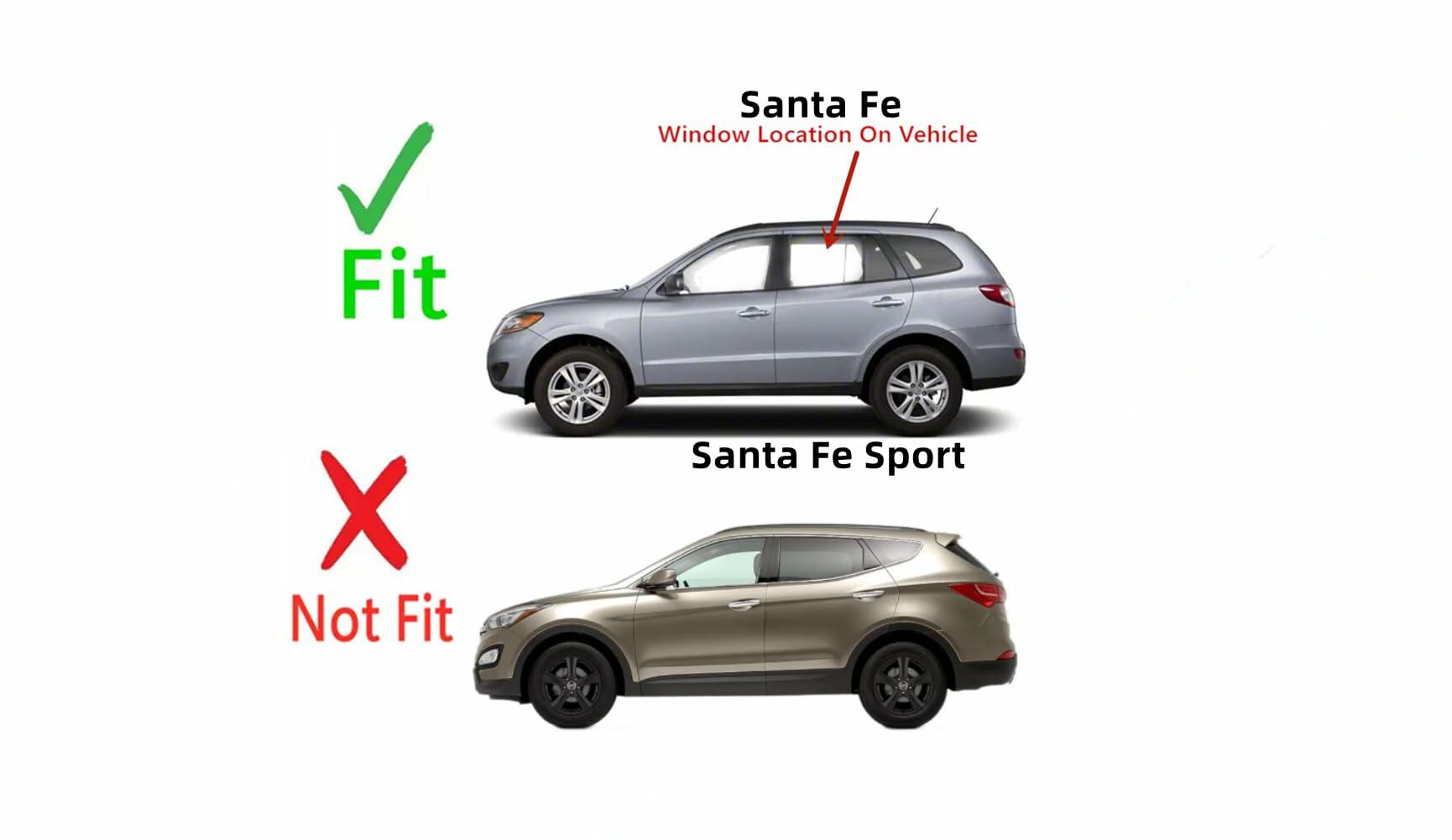 Clear Tempered Driver Left Side Rear Door Window Door Glass Compatible with Hyundai Santa Fe 2007-2012 Models