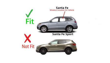 Clear Tempered Driver Left Side Rear Door Window Door Glass Compatible with Hyundai Santa Fe 2007-2012 Models