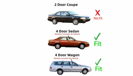 Passenger Right Side Front Door Window Door Glass Compatible with Toyota Camry 4 Door Sedan/Wagon 1992-1996 Models