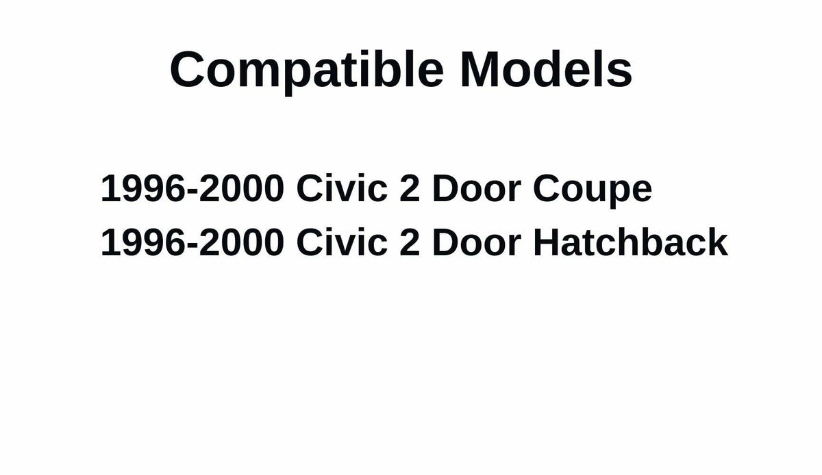 Driver Left Side Door Glass Compatible with Honda Civic 2 Door Coupe/Hatchback 1996-2000 Models