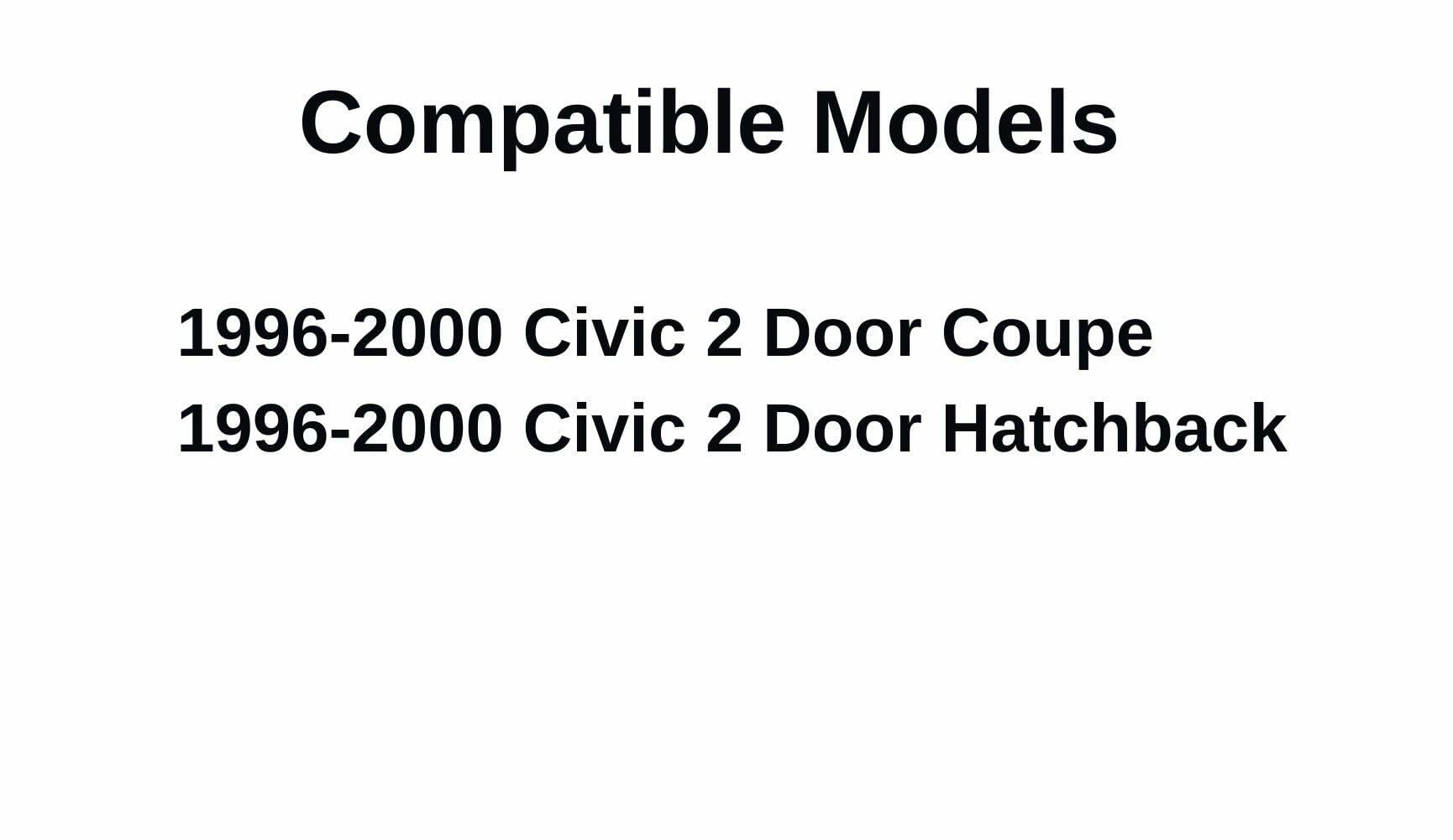 Driver Left Side Door Glass Compatible with Honda Civic 2 Door Coupe/Hatchback 1996-2000 Models