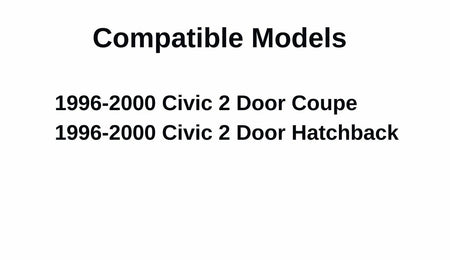 Driver Left Side Door Glass Compatible with Honda Civic 2 Door Coupe/Hatchback 1996-2000 Models