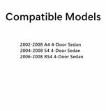 Driver Left Side Rear Door Window Door Glass Compatible with Audi A4 2002-2008 / S4 2004-2008 / RS4 2006-2008 4 Door Sedan Models