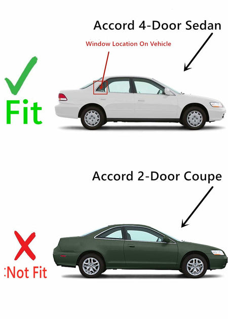 Passenger Right Side Rear Vent Glass Vent Window Compatible with Nissan Altima 4 Door Sedan 1998-2001 Models