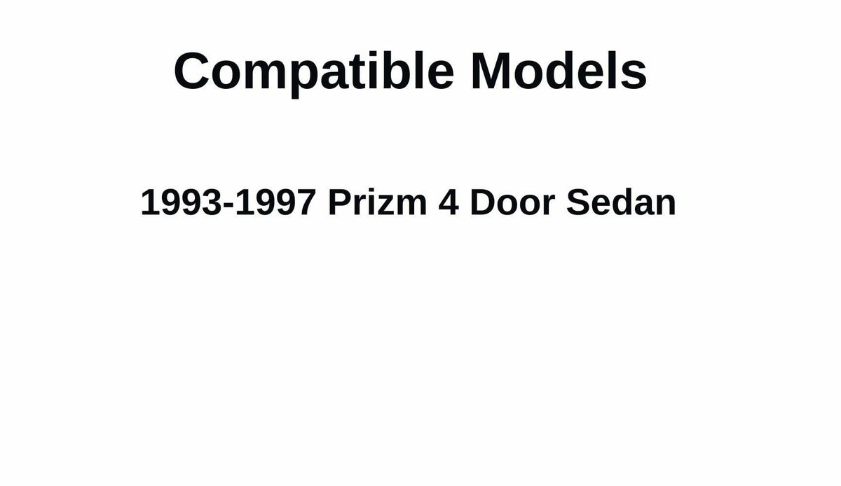 Driver Left Side Front Door Window Door Glass Compatible with Geo Prizm 4 Door Sedan 1993-1997 Models