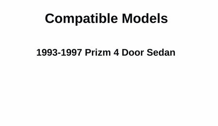 Driver Left Side Front Door Window Door Glass Compatible with Geo Prizm 4 Door Sedan 1993-1997 Models