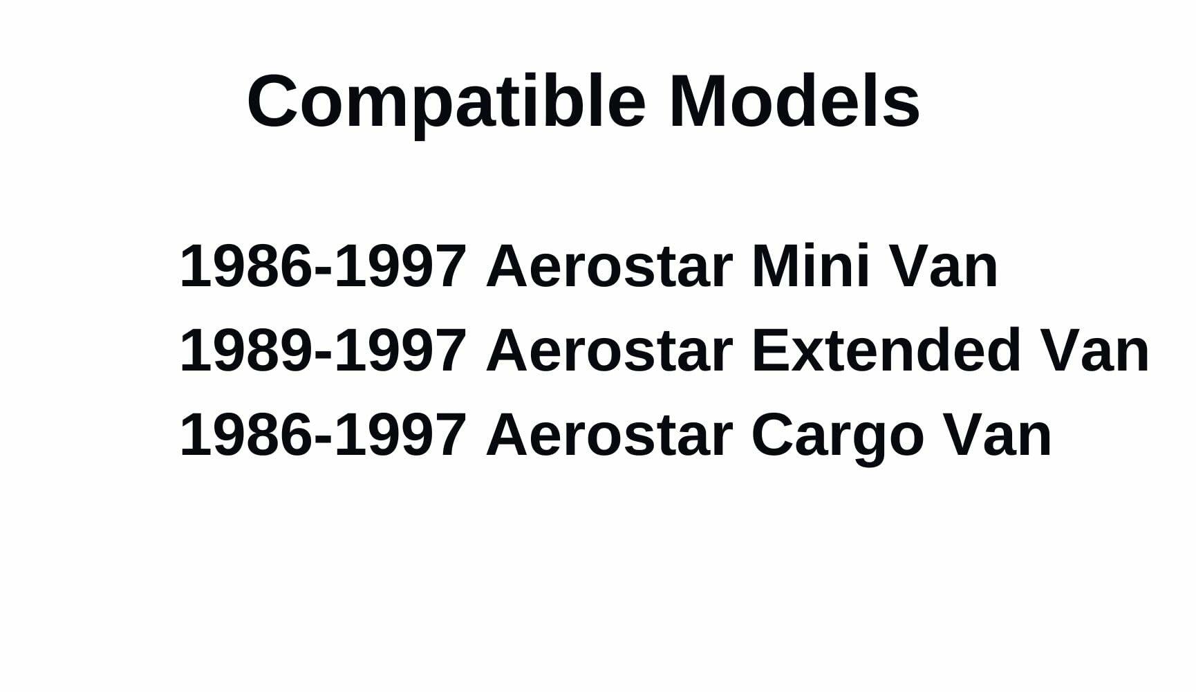 Passenger Right Side Front Door Window Door Glass Compatible with Ford Aerostar Van 1986-1997 Models