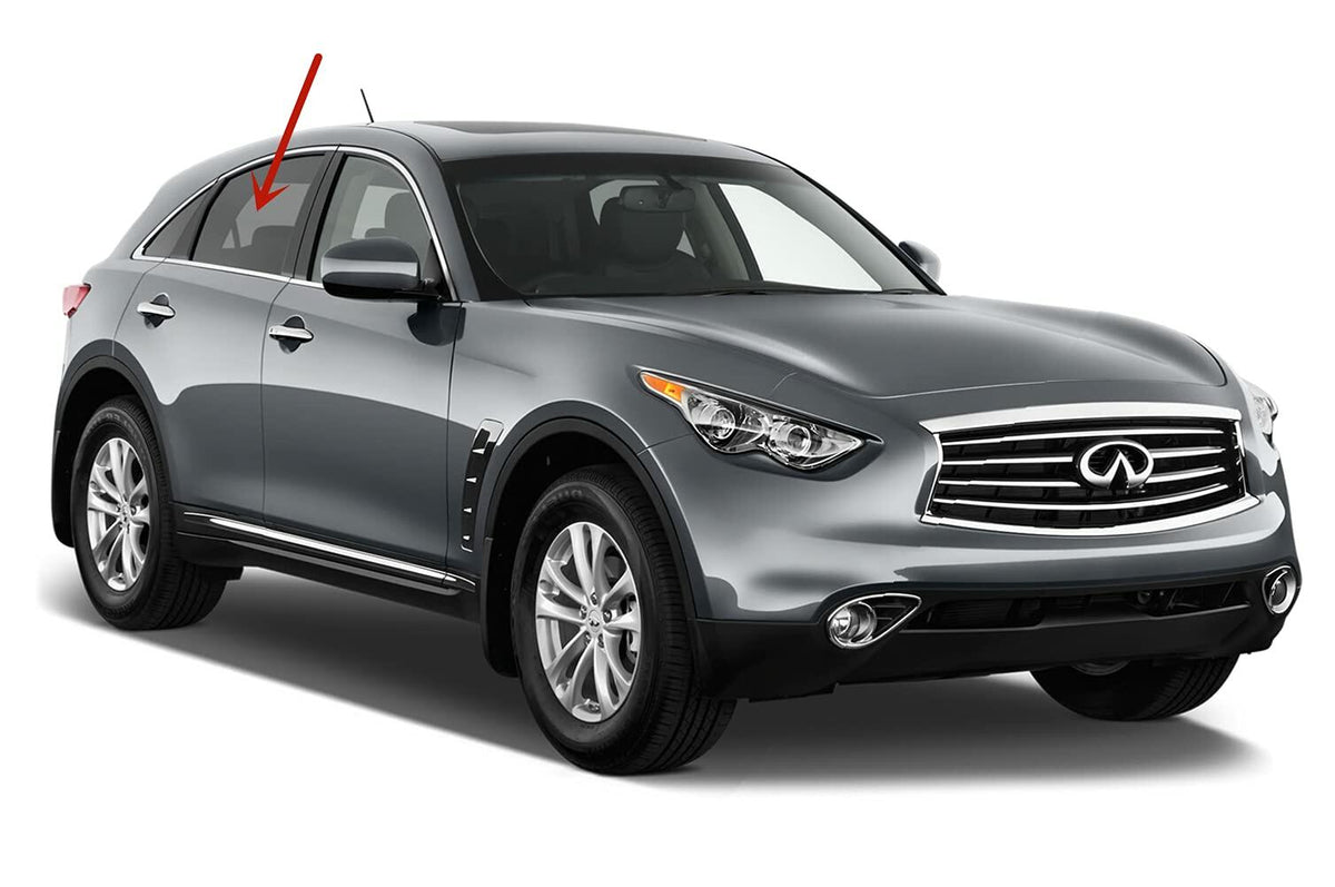Passenger Right Side Rear Door Window Door Glass Compatible with Infiniti FX35 FX37 FX50 QX70 2009-2017 Models