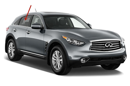 Passenger Right Side Rear Door Window Door Glass Compatible with Infiniti FX35 FX37 FX50 QX70 2009-2017 Models