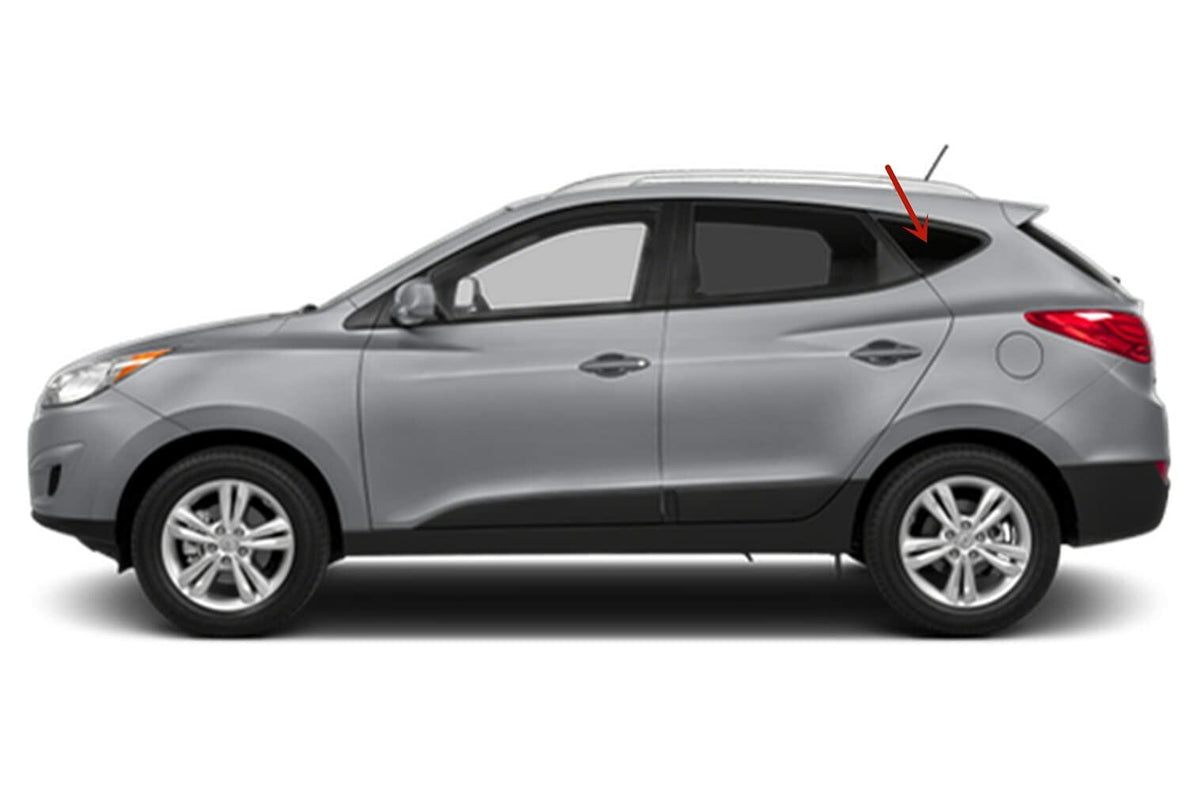 OEM Driver Left Side Rear Quarter Glass Quarter Window Compatible with Hyundai Tucson 2010-2015 Models