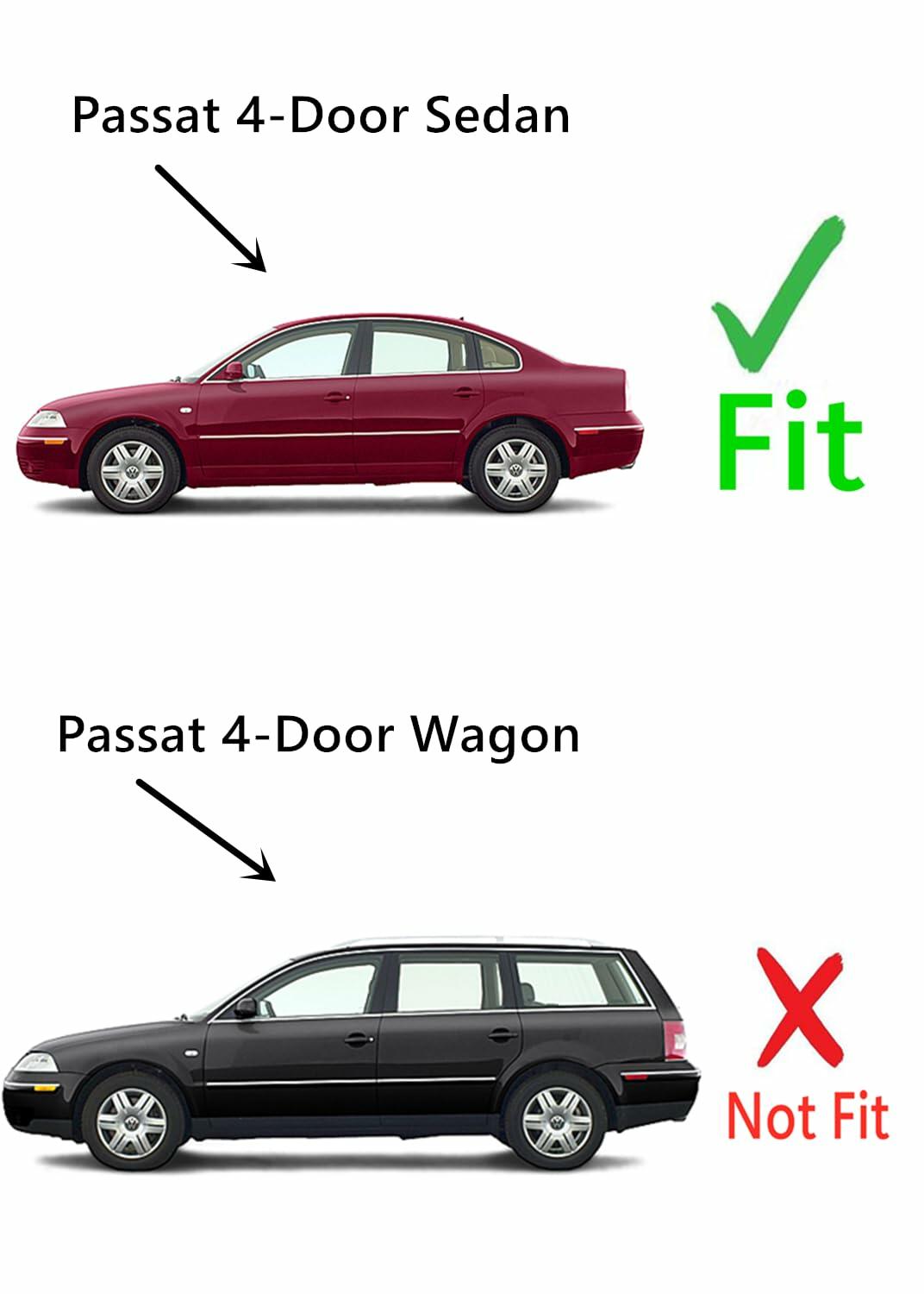 Driver Left Side Rear Door Window Door Glass Compatible with Volkswagen Passat 1998-2005 Models