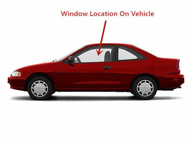Driver Left Side Door Window Door Glass Compatible with Mitsubishi Mirage 2 Door Coupe 1997-2002 Models