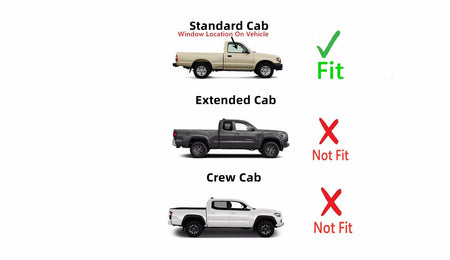 Passenger Right Side Door Window Door Glass Compatible with Toyota Tacoma Pickup 2 Door Standard Cab 2005-2014 Models