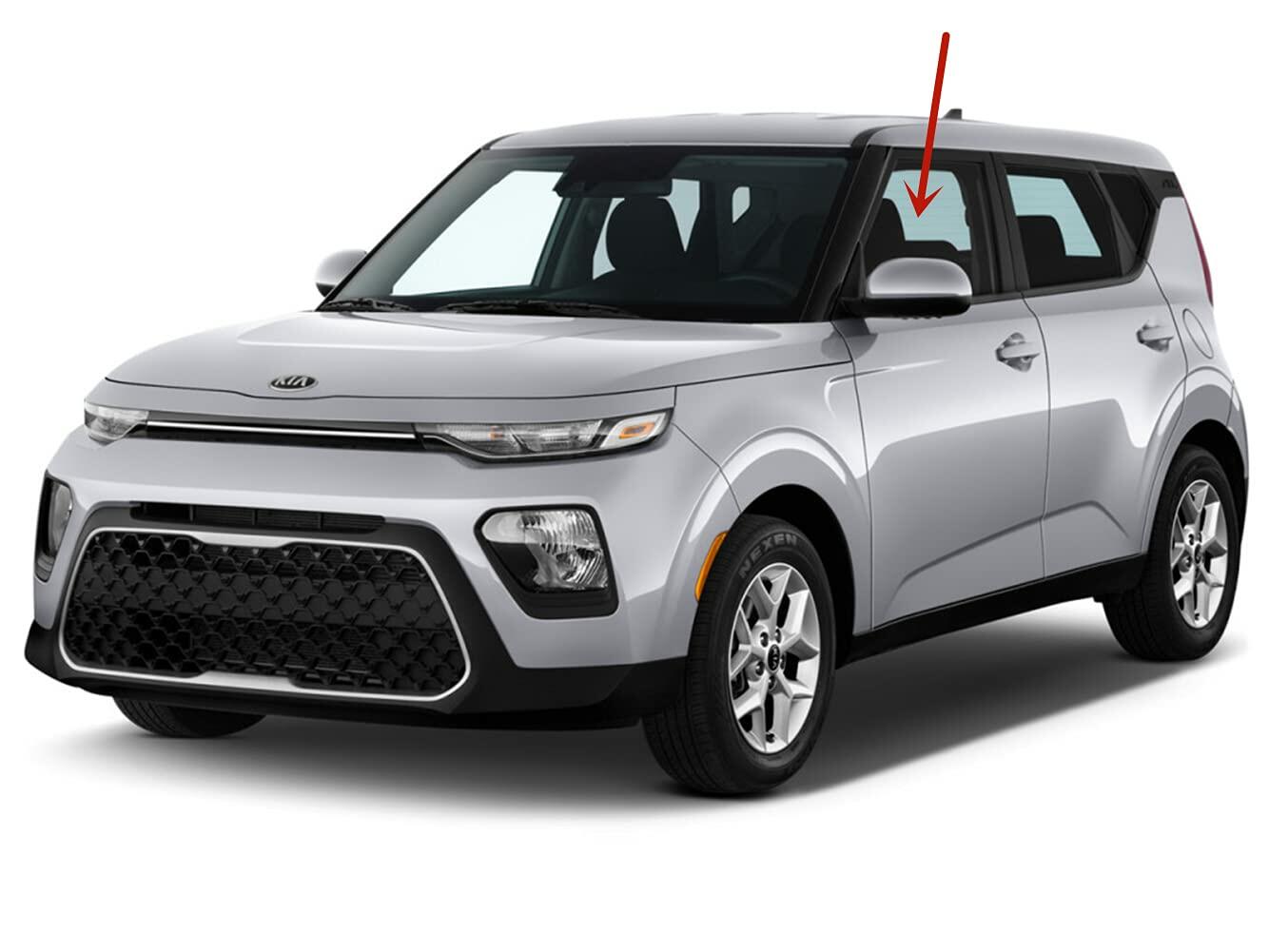 Driver Left Front Door Window Door Glass Compatible with Kia Soul 2020-2025 Models