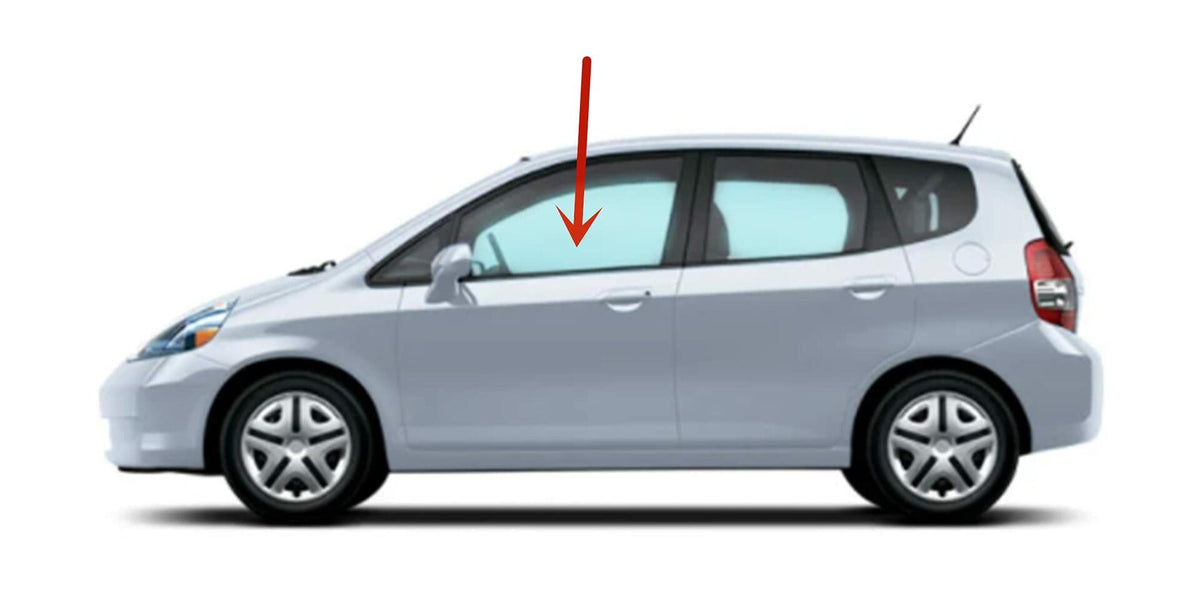 Driver Left Side Front Door Window Door Glass Compatible with Honda Fit 4 Door Hatchback 2006-2008 Models