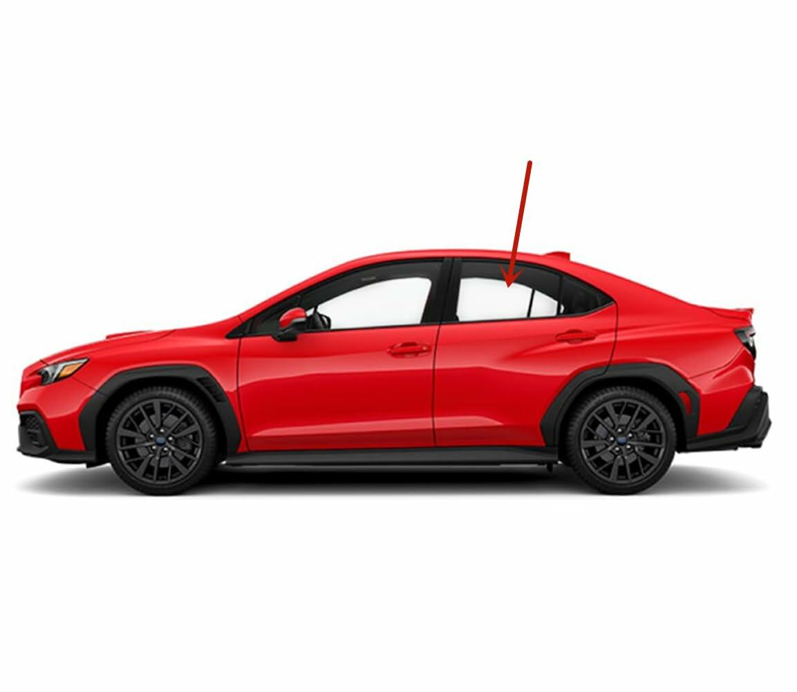 Tempered Driver Left Side Rear Door Window Door Glass Compatible with Subaru WRX 2022-2025 Models