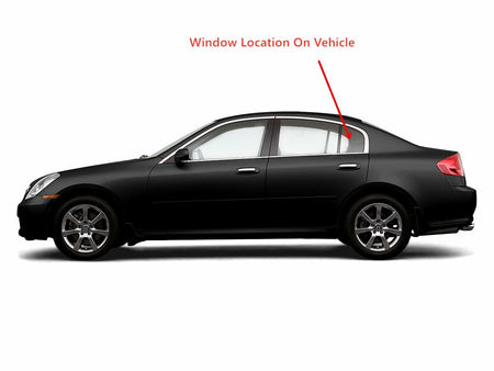 Driver Left Side Rear Vent Glass Vent Window Compatible with Infiniti G35 4 Door Sedan 2003-2006 Models