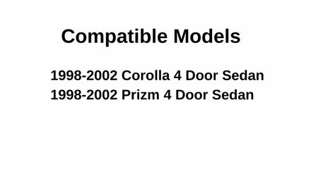 Passenger Right Side Rear Vent Window Vent Glass Compatible with Toyota Corolla/Chevrolet Prizm 4 Door Sedan 1998-2002 Models