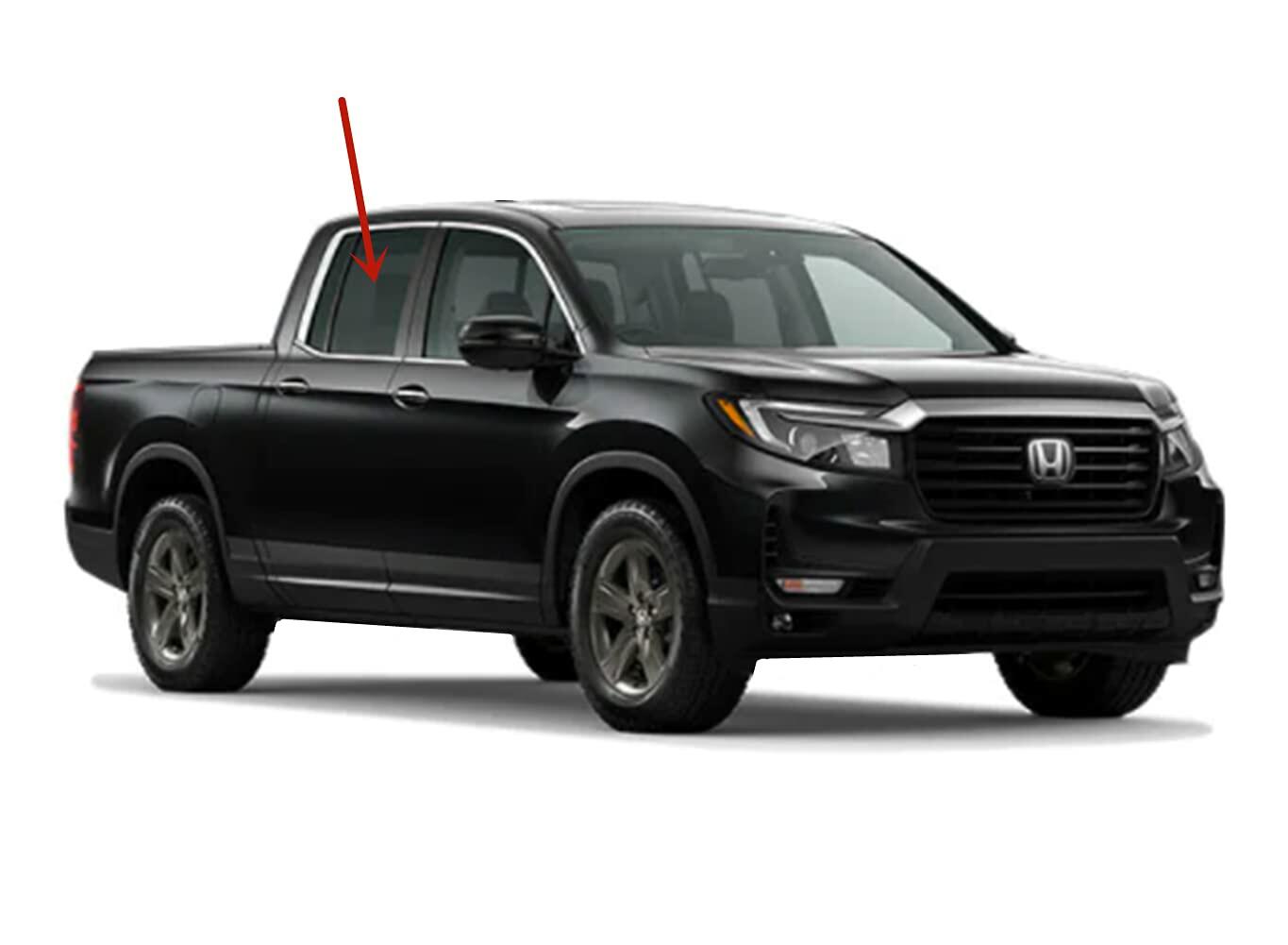 Passenger Right Side Rear Door Window Door Glass Compatible with Honda Ridgeline 2017-2025 Models