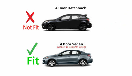 Heated Back Window Back Glass Compatible with Mazda 3 4 Door Sedan 2010-2013 Models